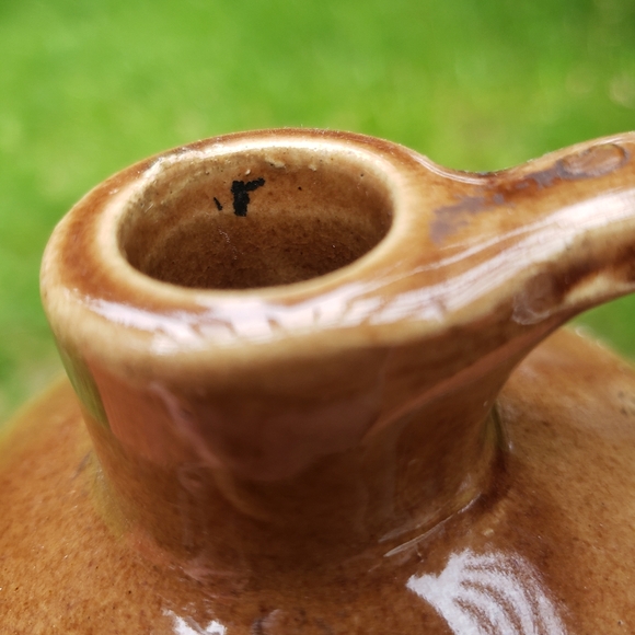 Vintage PLATTE VALLEY Straight Corn Whiskey Crock Jug- EMPTY WITH CHIP - Picture 4 of 16